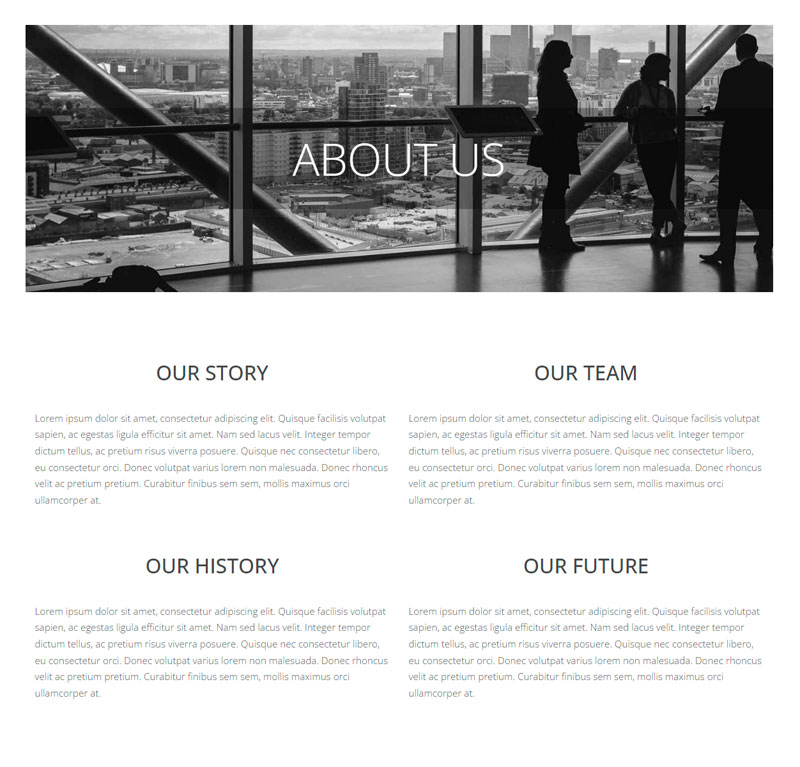 About Us Page Design